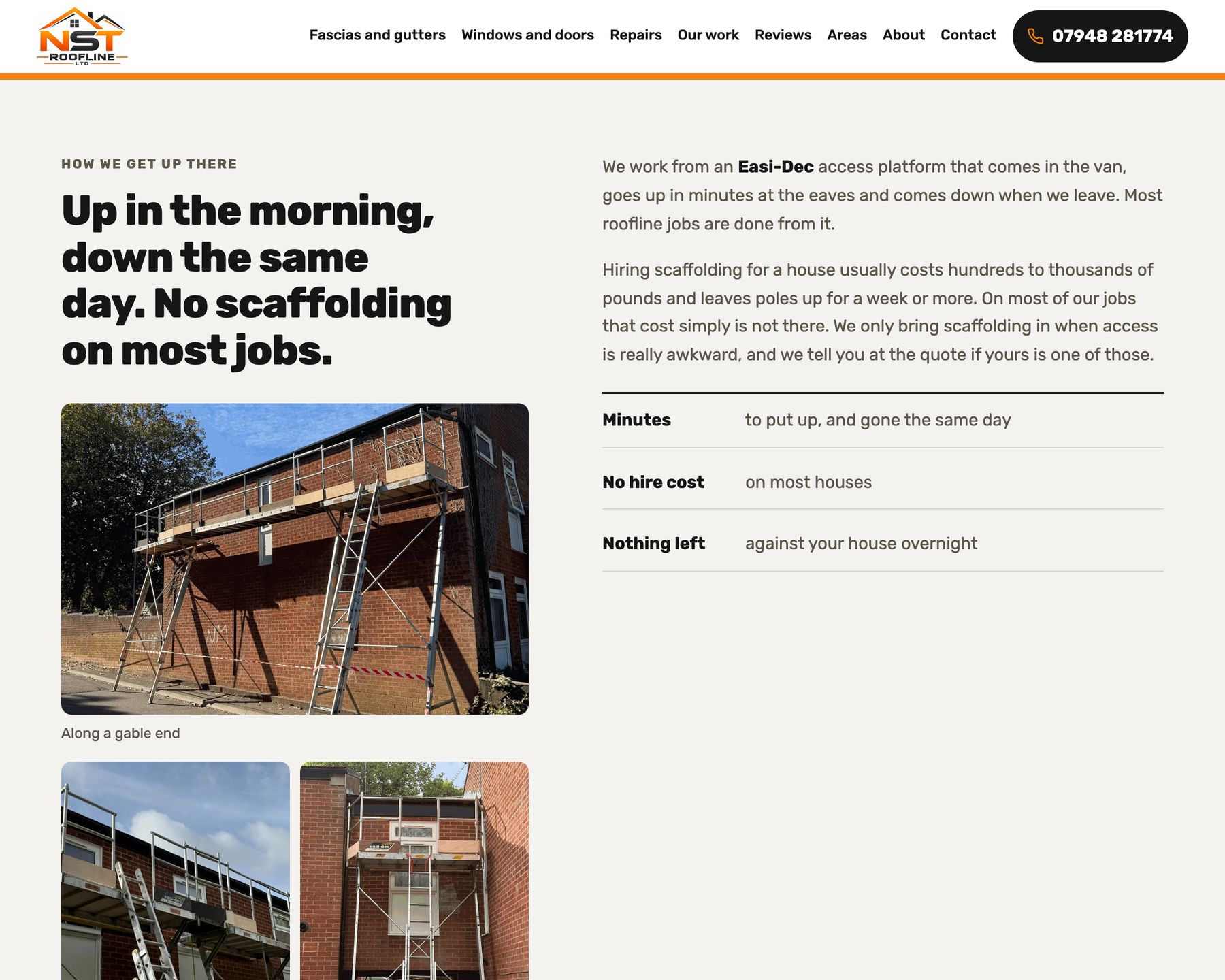 Up in the morning, down the same day: the Easi-Dec platform on a house